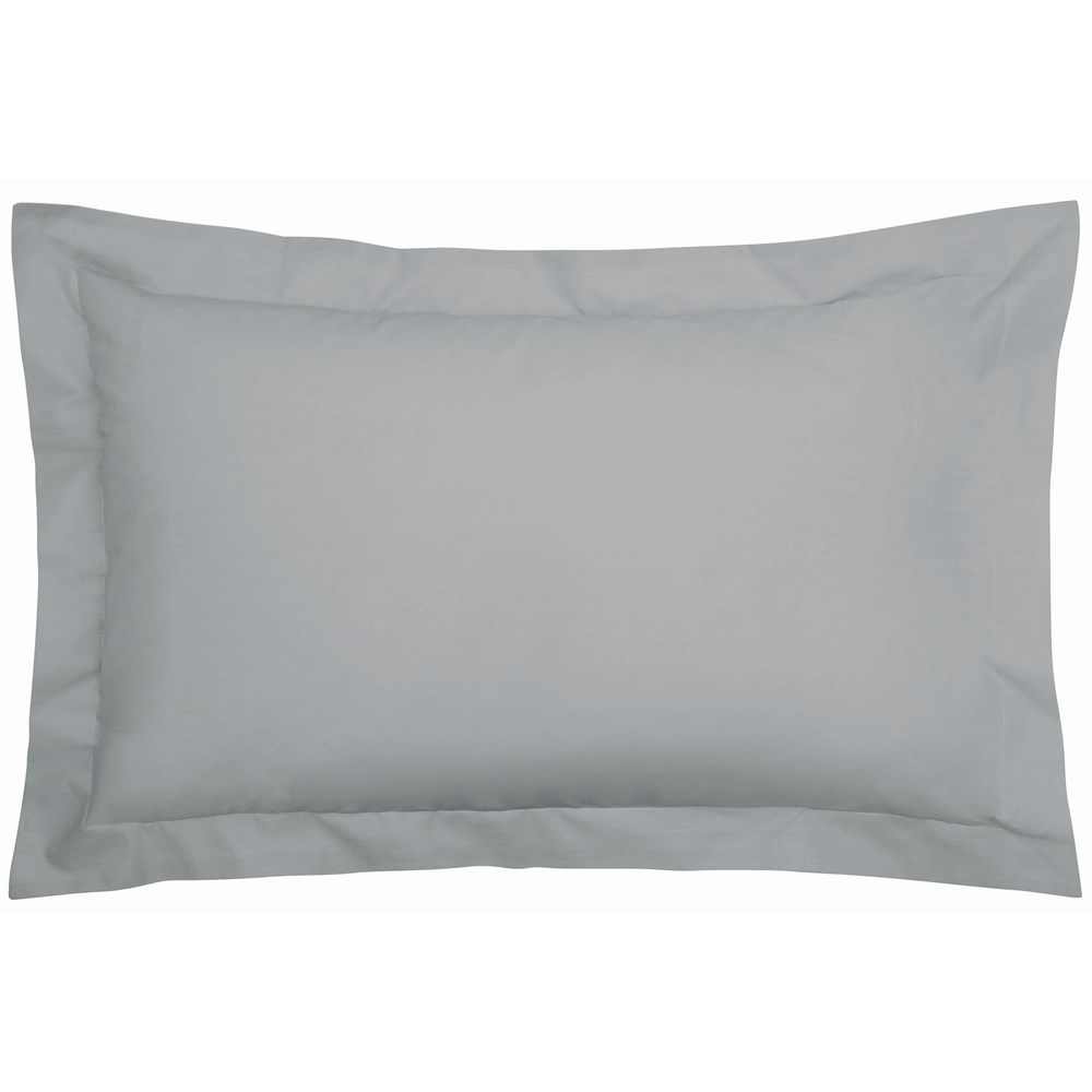 Plain Oxford Pillowcase By Bedeck of Belfast in Grey